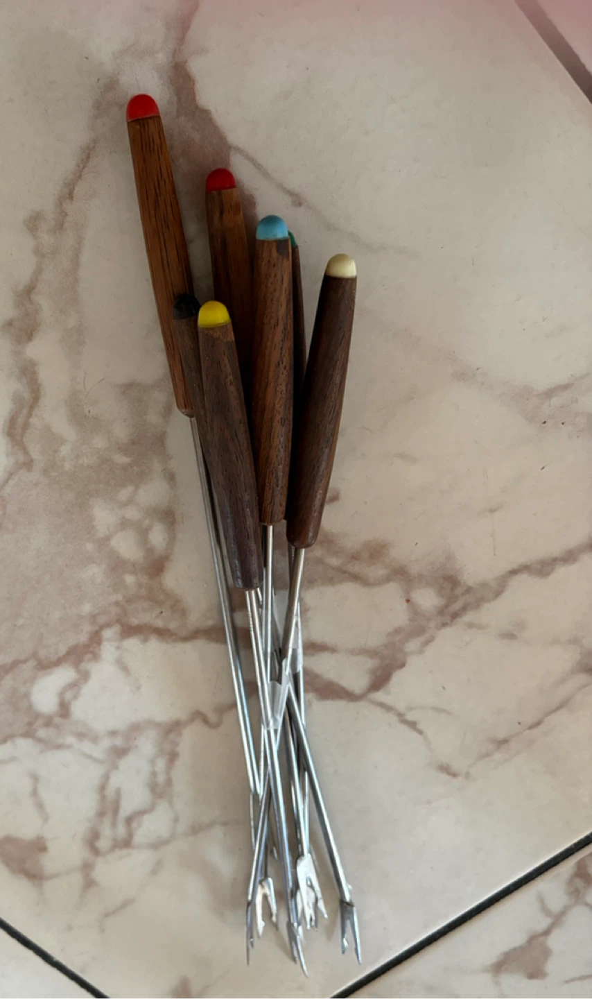 Vintage Enamel Fondue Set - photo 4