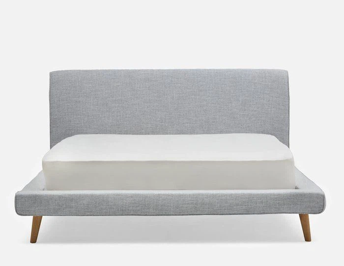 Grey Upholstered Queen Size Bed Frame - photo 2