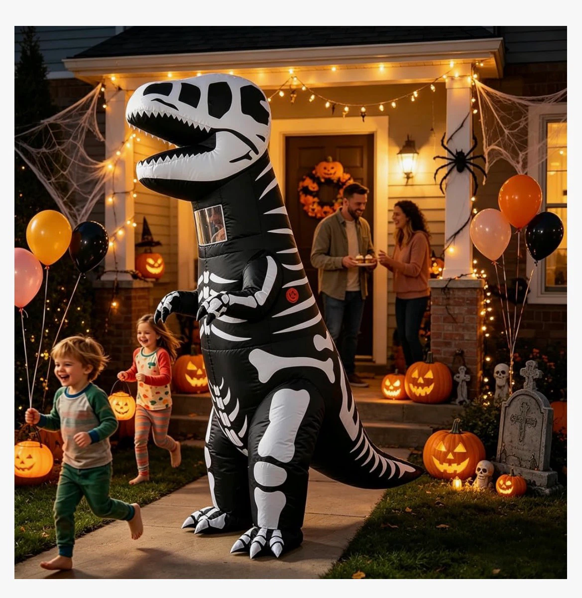 🎃 Adult/ teen Inflatable Skeleton Dinosaur Costume 🎃
