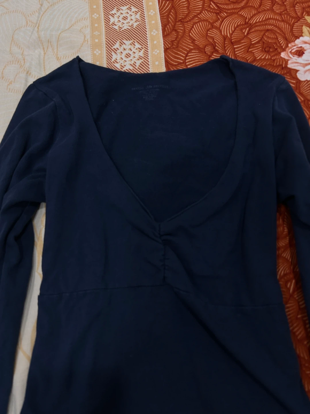 Brandy Melville Navy Long Sleeve Top