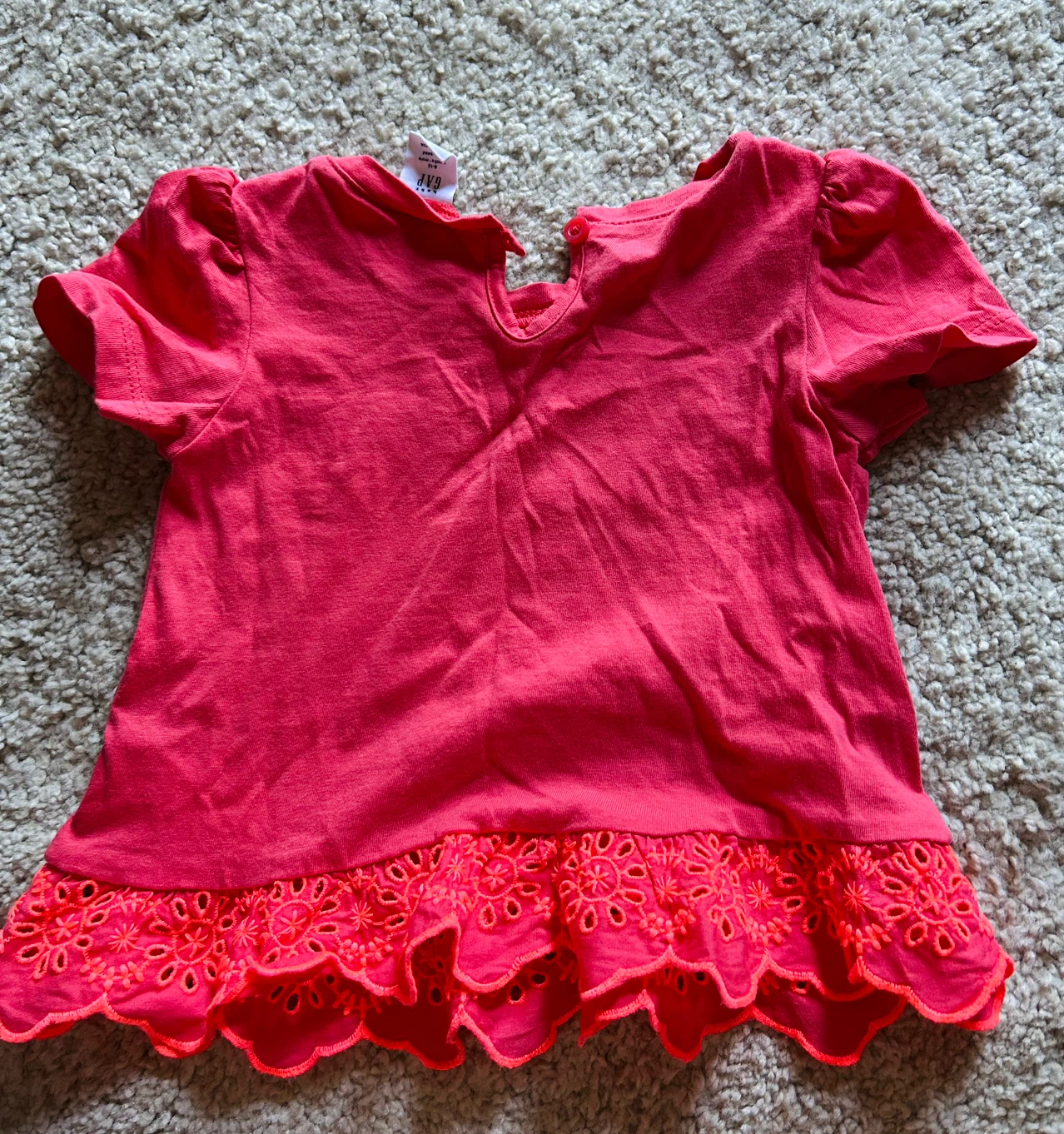 Baby Gap Pink Eyelet Hem Top - photo 2