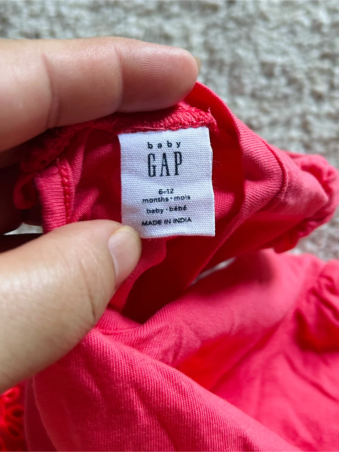 Baby Gap Pink Eyelet Hem Top - photo 3