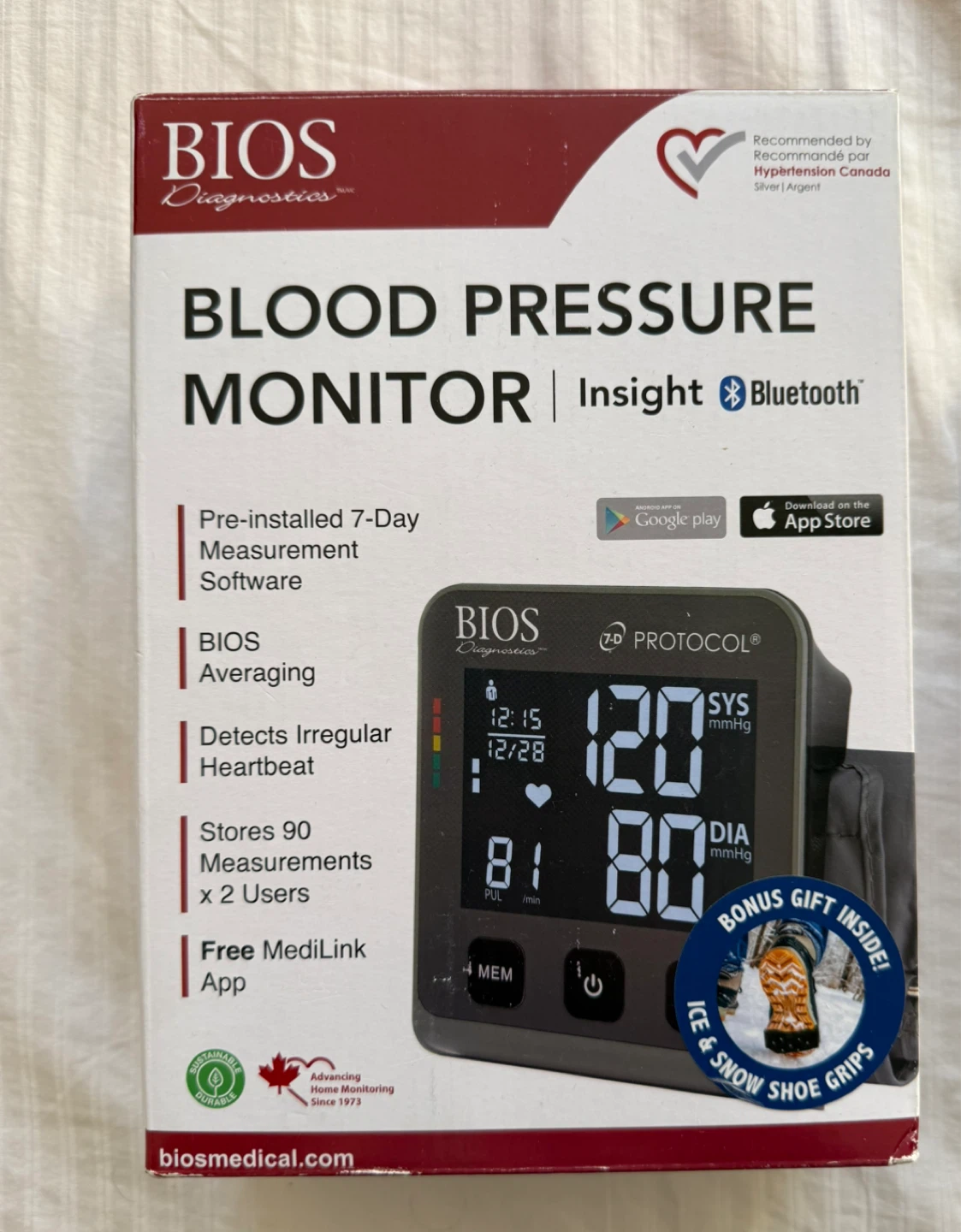 BIOS Blood Pressure Monitor and Braun Thermometer - photo 2