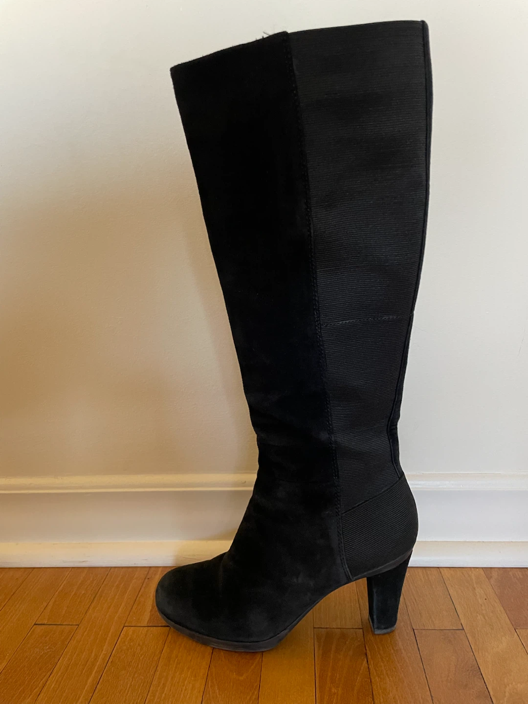 Geox Black Suede Knee-High Boots - photo 3