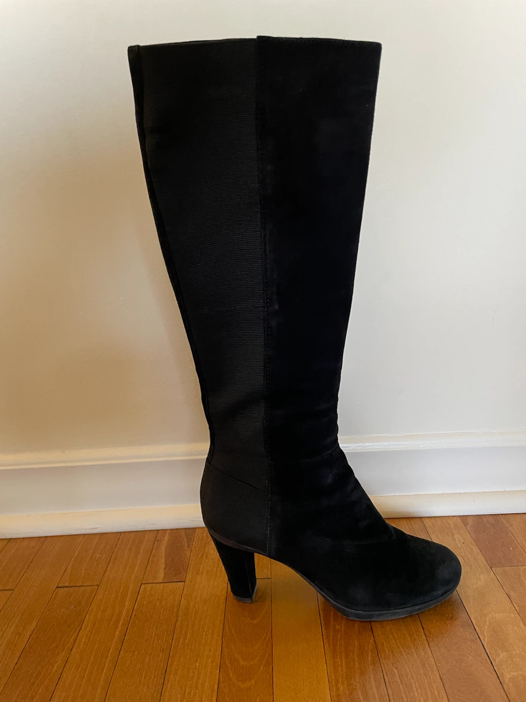 Geox Black Suede Knee-High Boots - photo 4
