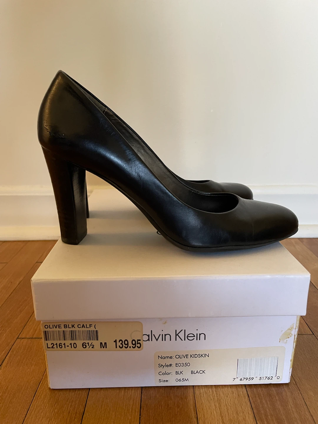 Calvin Klein Black Leather Heels