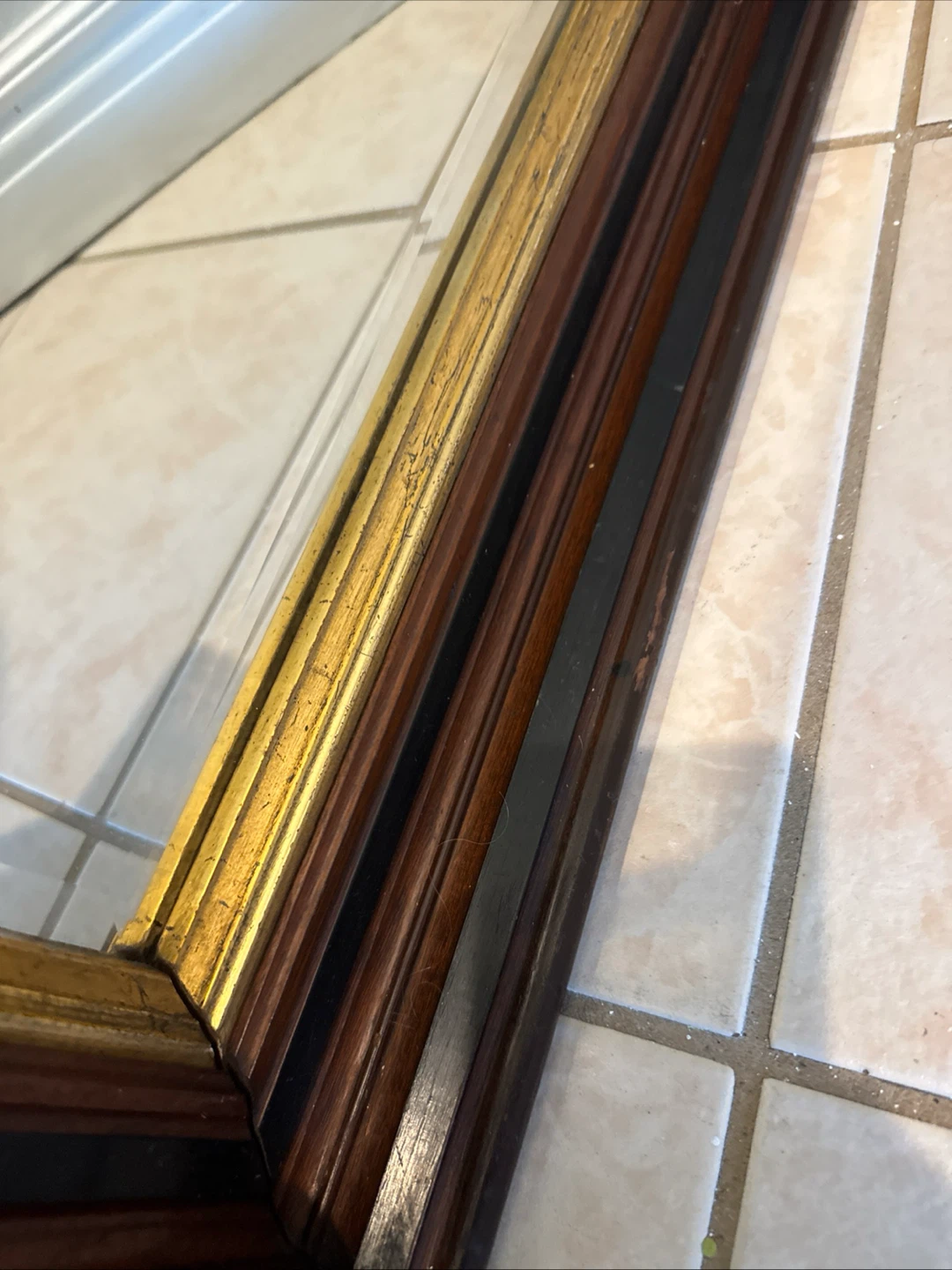 Vintage Wooden Wall Mirror - photo 2