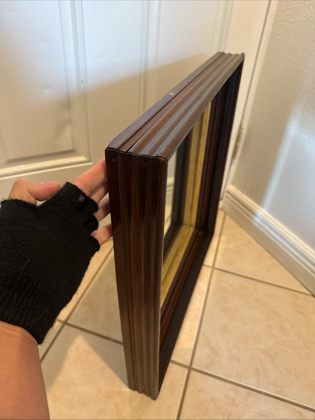 Vintage Wooden Wall Mirror - photo 3