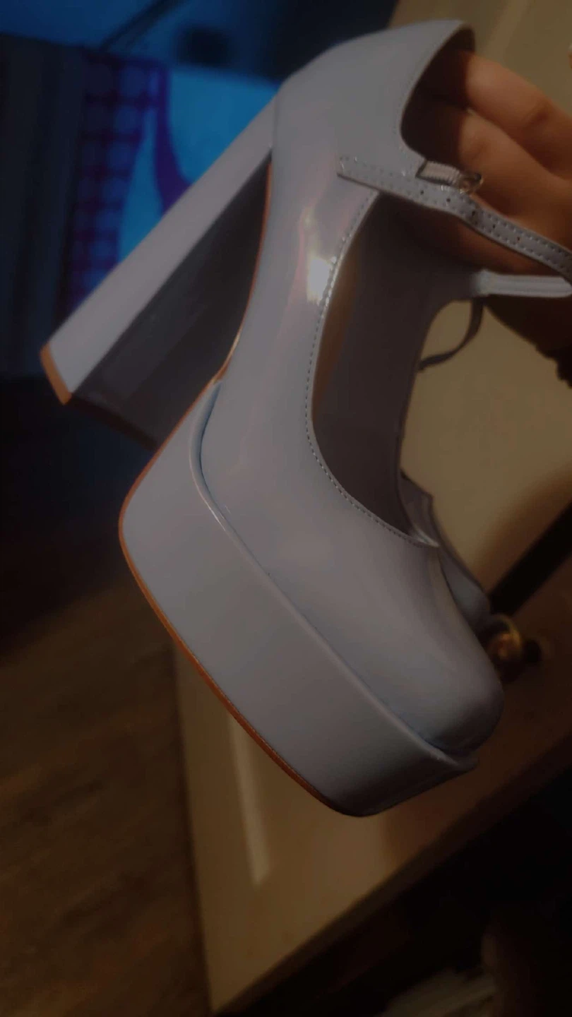 Light Blue Platform Aldo Heels