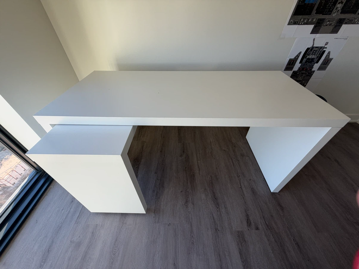 IKEA MALM pull-out desk, white - photo 4