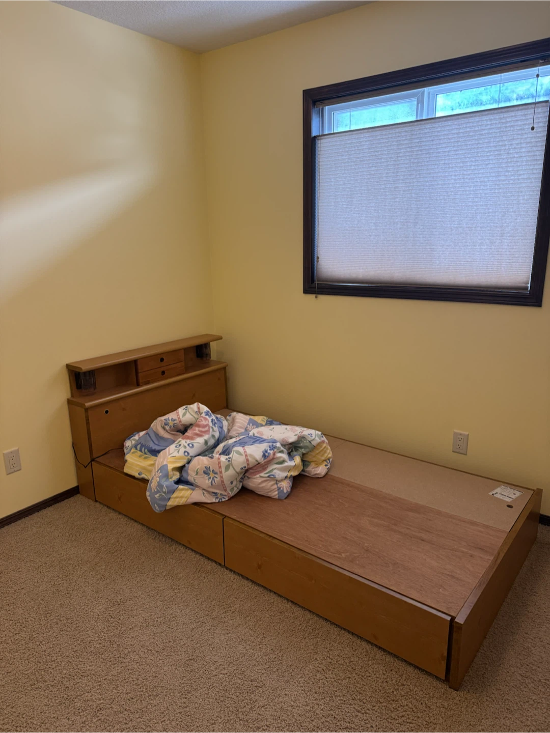 Single Bed Frame with Storage and Headboard