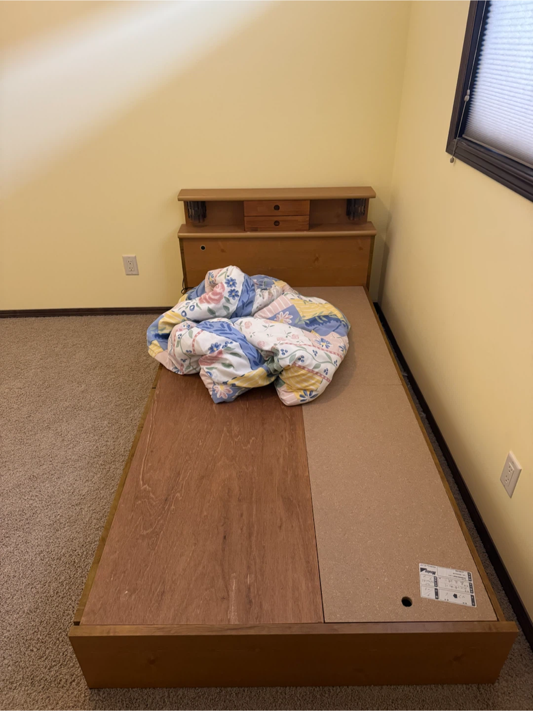 Single Bed Frame with Storage and Headboard - photo 2