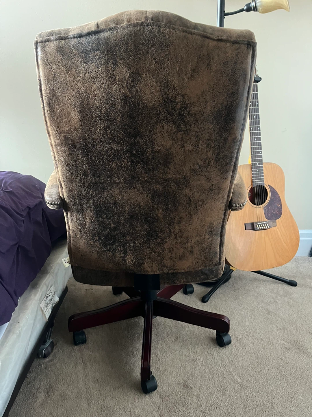 Vintage-Style Brown Office Chair - photo 3