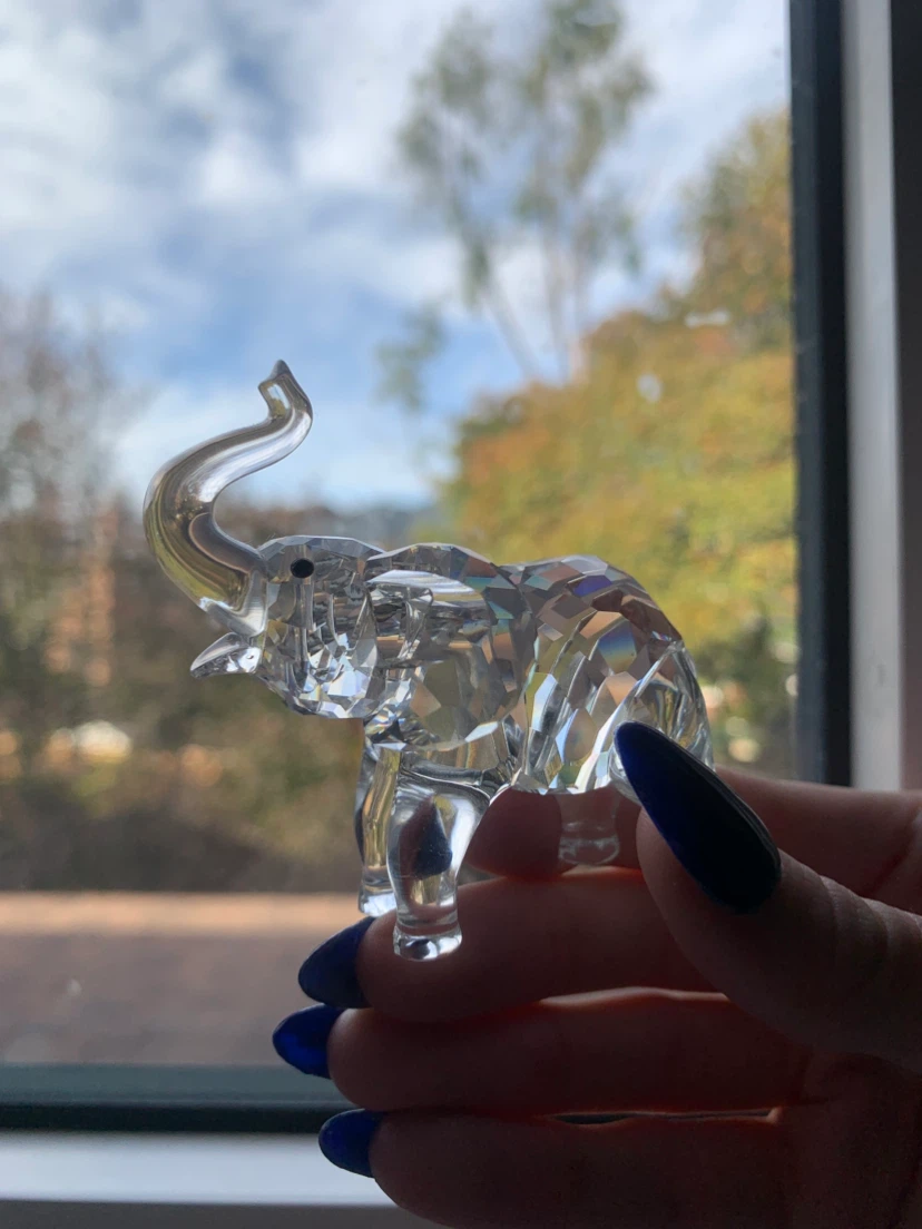Swarovski Silver Crystal Baby Elephant Figurine