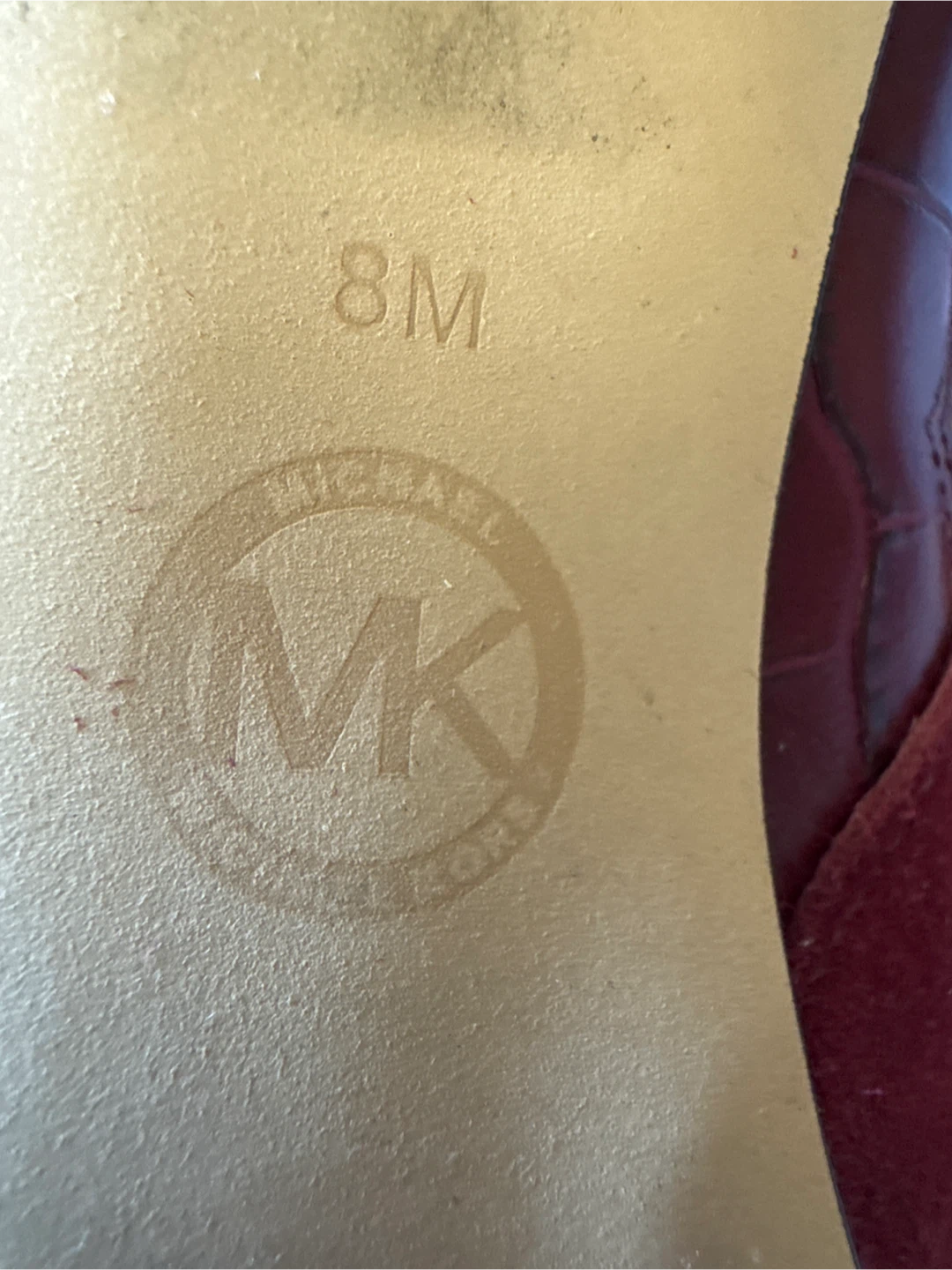 Size 8 Michael Kors Burgundy Suede Booties - photo 4
