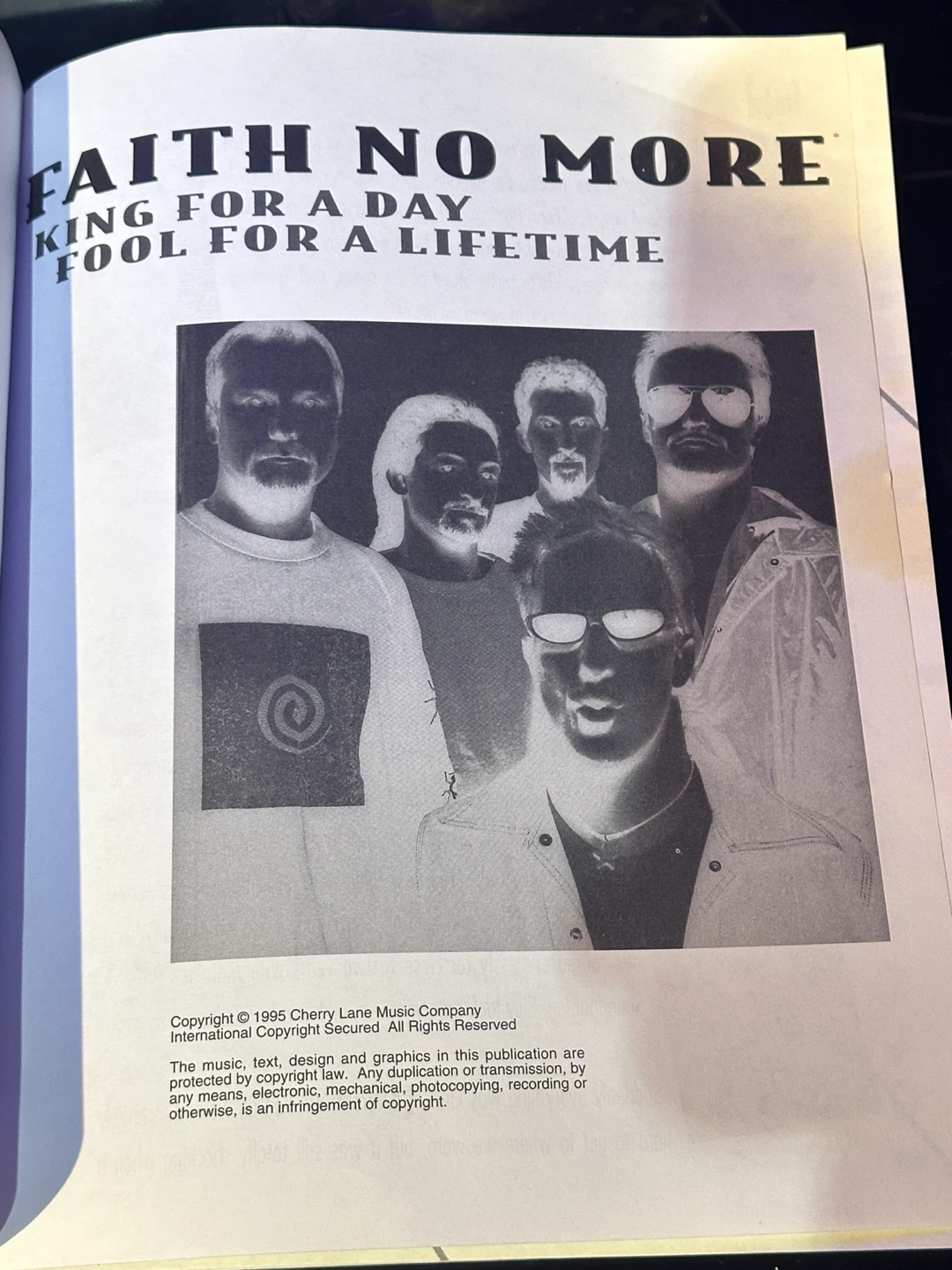 Faith No More King for a Day Guitar Tablature Book - photo 3