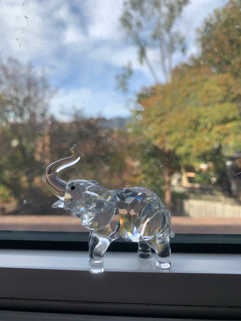 Swarovski Silver Crystal Baby Elephant Figurine - photo 3