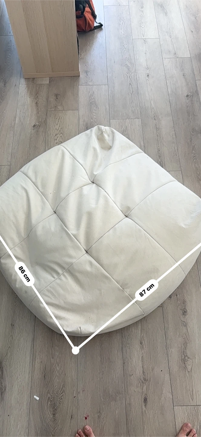 Cream Quilted Floor Cushion - photo 2
