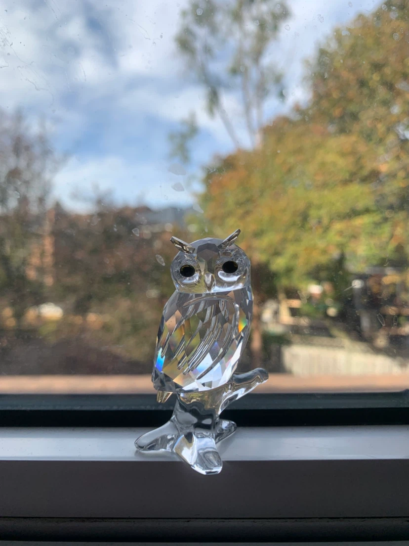 Swarovski Crystal Owl On Branch