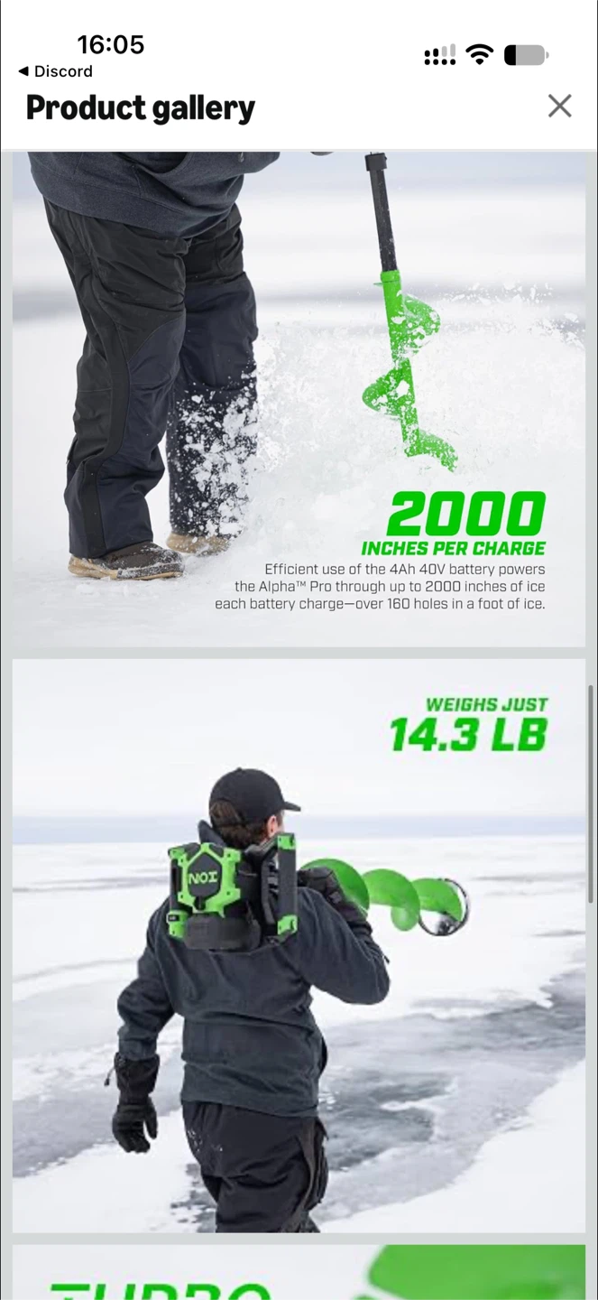ION Alpha Pro 8-Inch Electric Ice Auger - photo 3