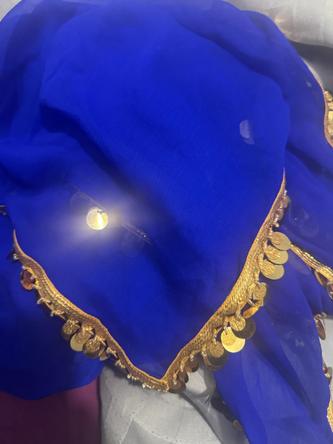 Royal Blue and Gold Embellished Dress - photo 4