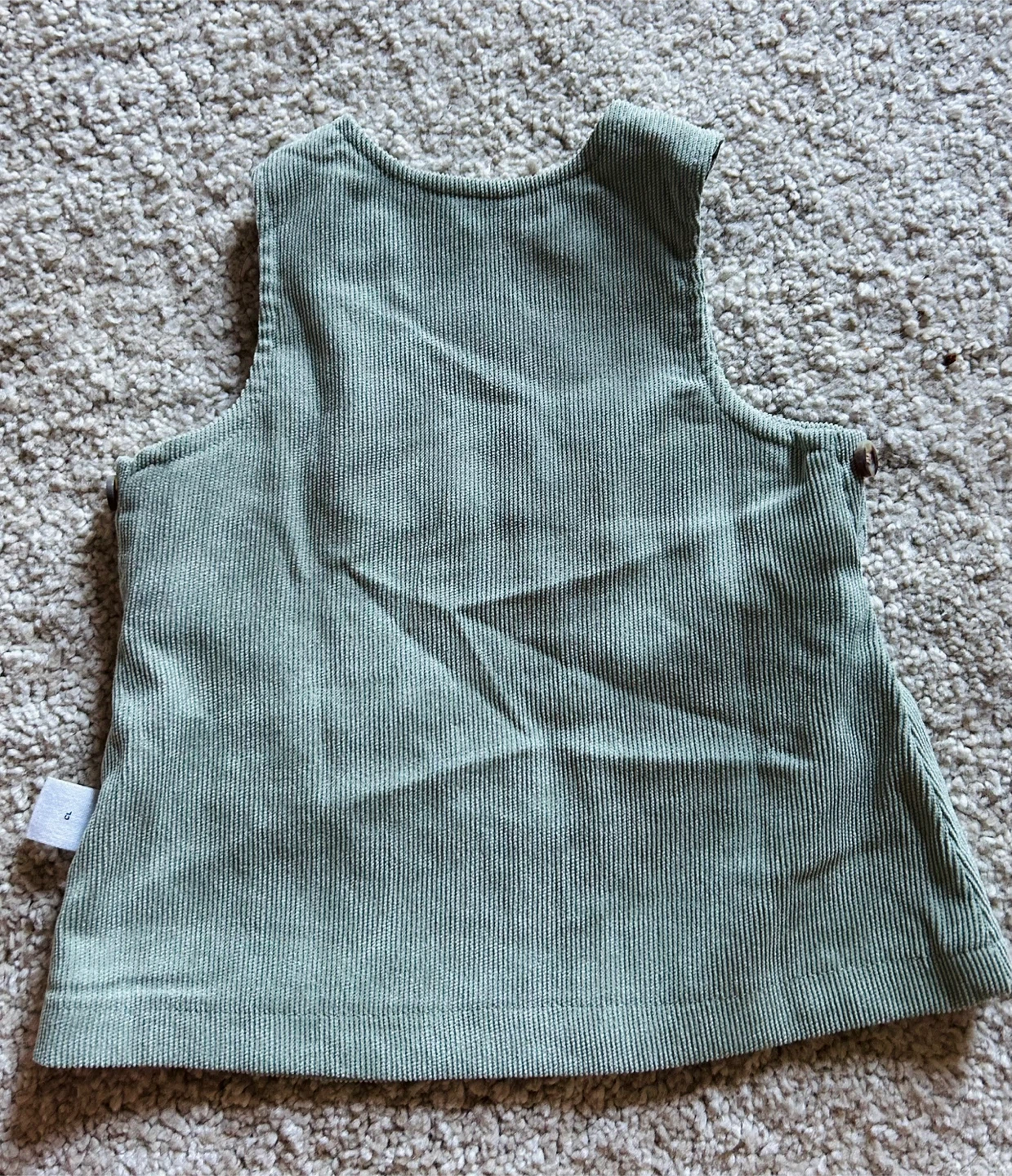 SHEIN Baby Green Corduroy Bunny Dress - photo 2