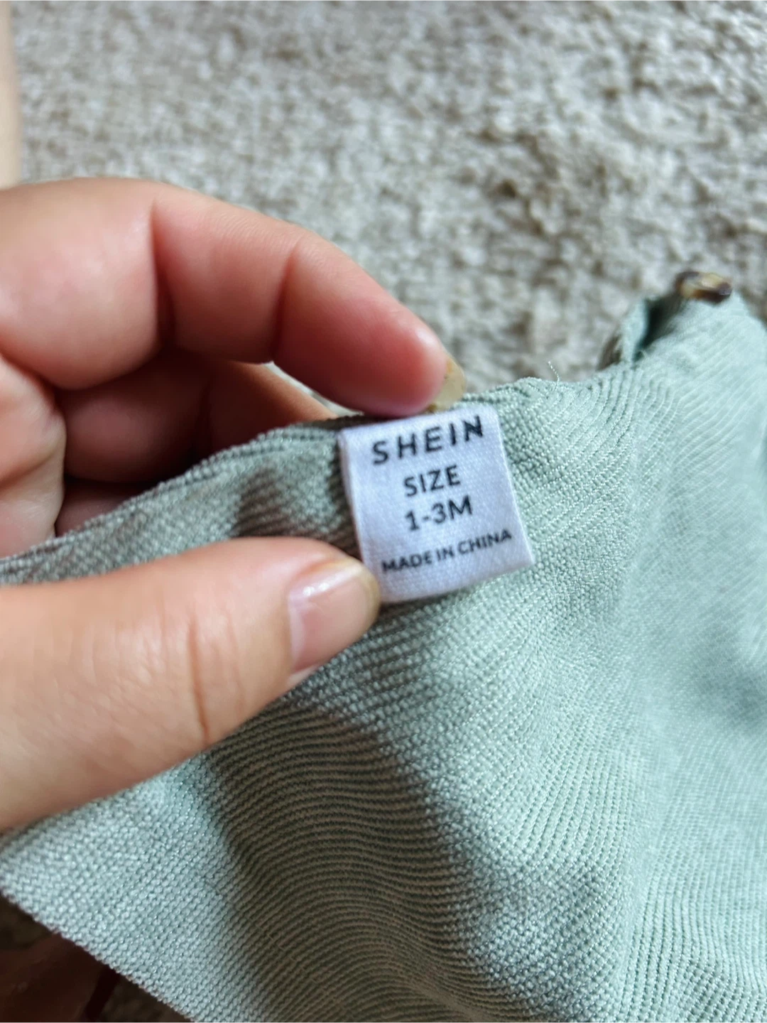 SHEIN Baby Green Corduroy Bunny Dress - photo 5