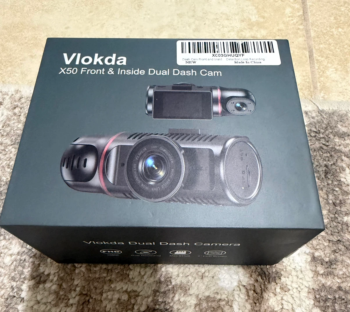 Vlokda X50 Front & Inside Dual Dash Camera w/ Super Night Vision