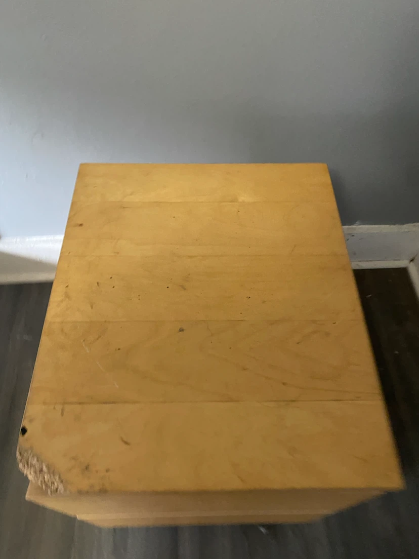 Two-Drawer Light Wood Bedside Table