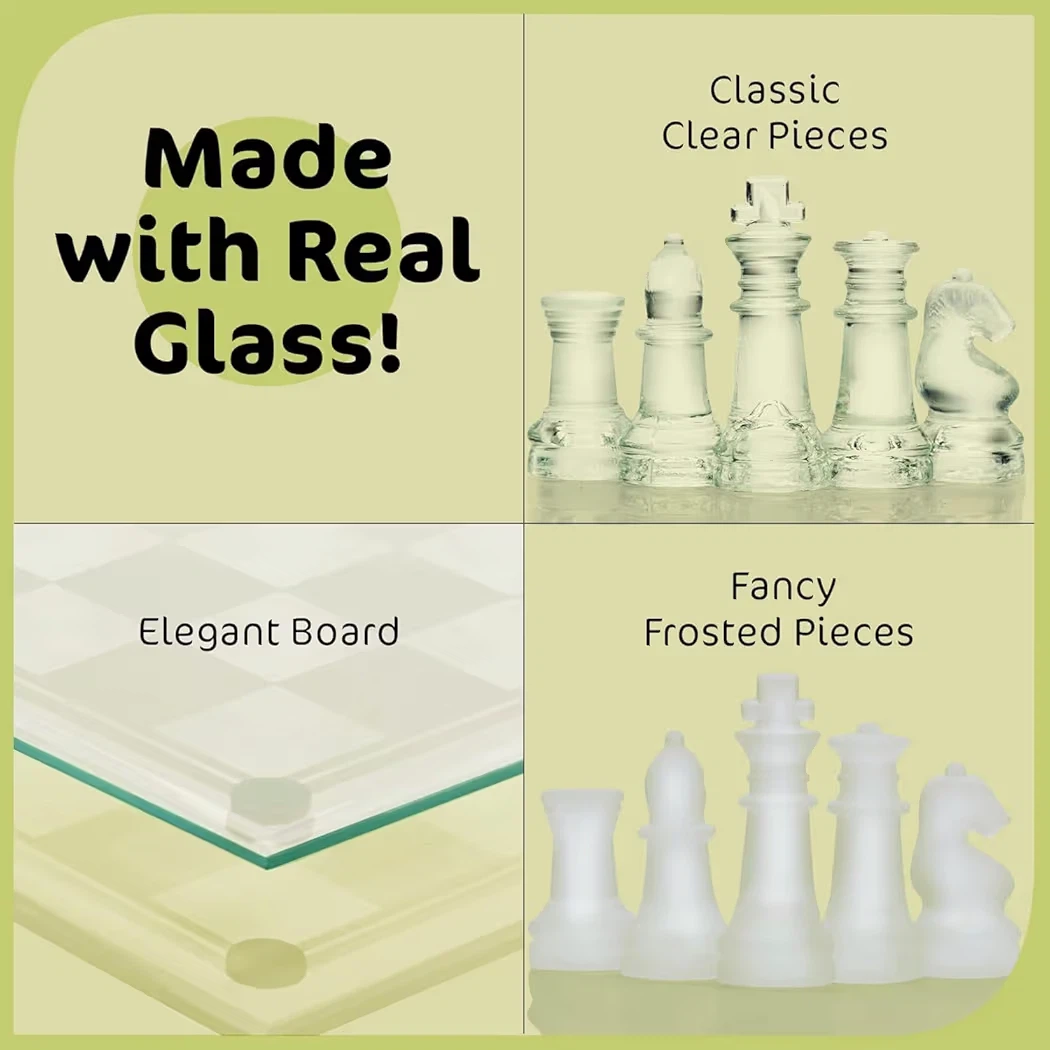 Mini Glass Chess Set - photo 2