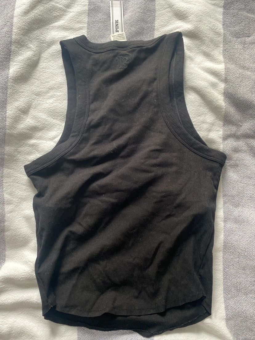 Victoria's Secret PINK Black Ribbed Tank Top - photo 3