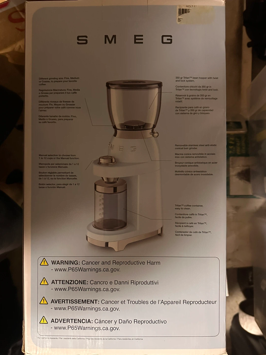 Smeg Coffee Grinder - photo 2