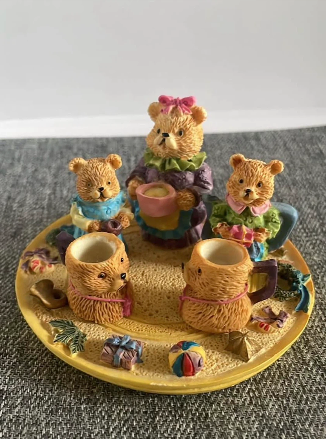 Collectible Bear Tea Party Figurine Set