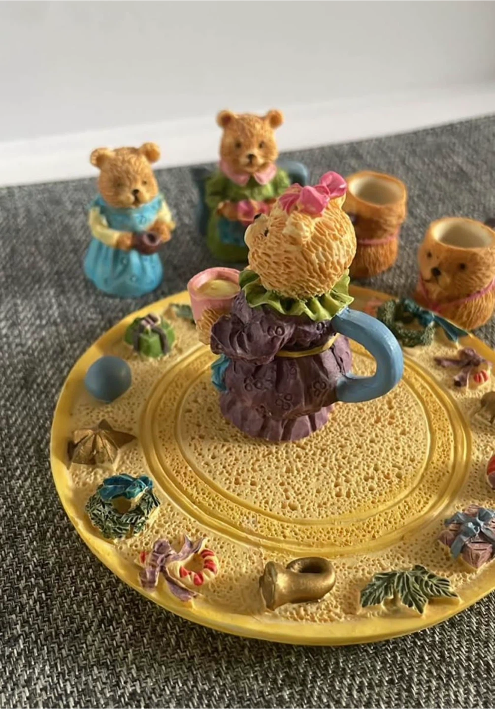 Collectible Bear Tea Party Figurine Set - photo 4