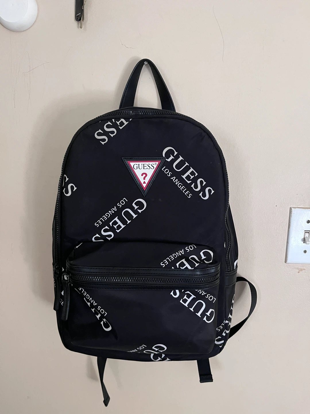 Guess Los Angeles Black Logo Backpack