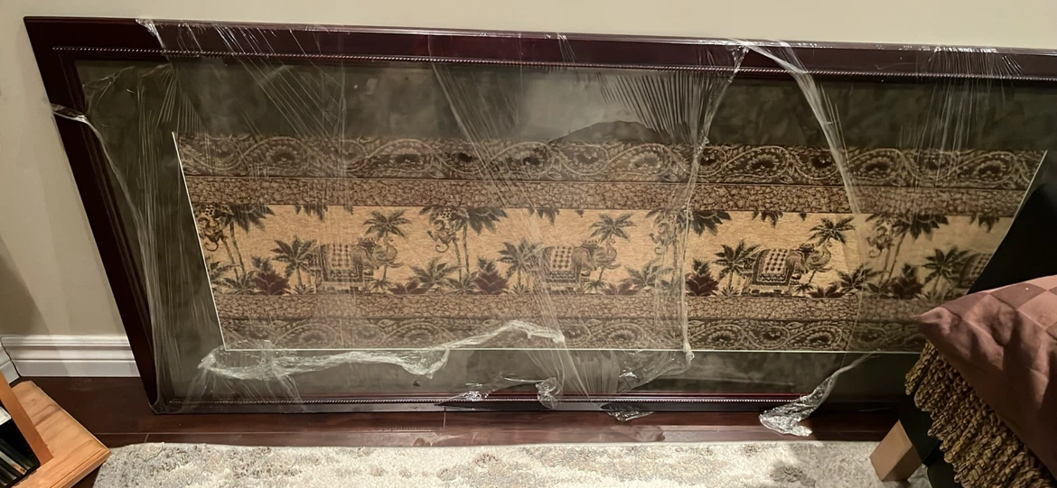 Large Framed Tapestry Wall Art