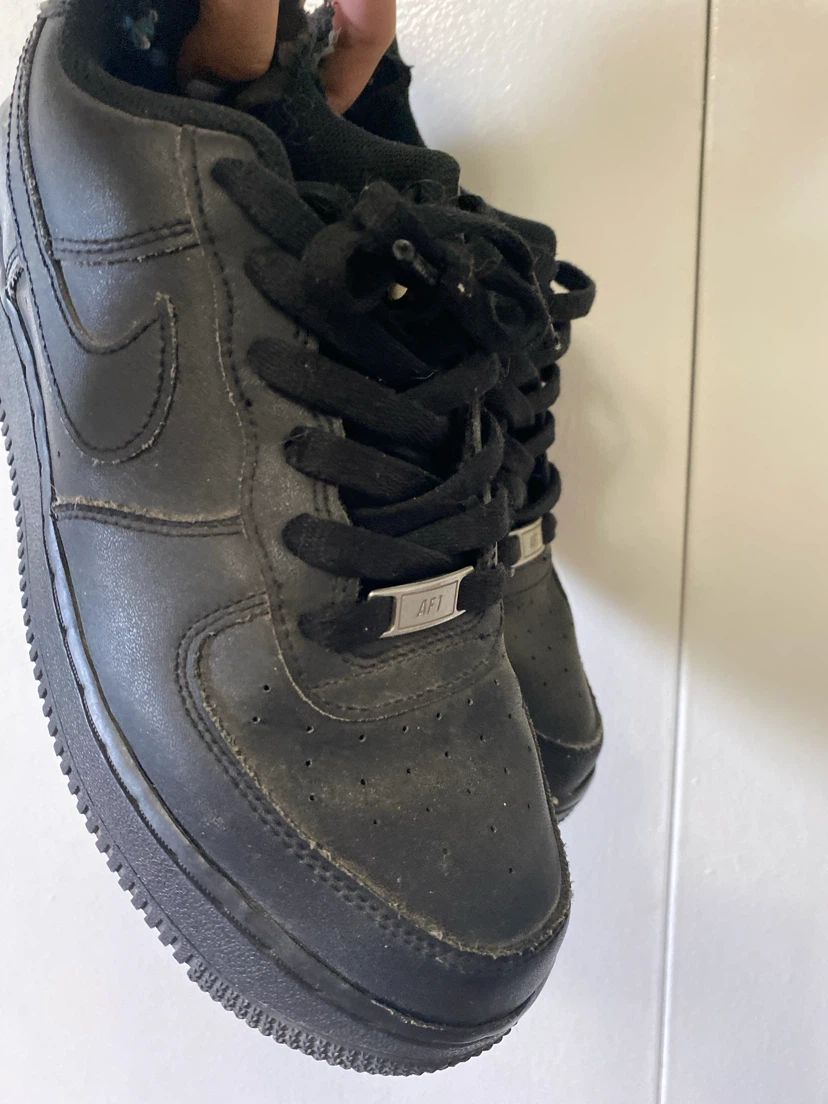 Nike Air Force 1 Black Youth Size 7Y