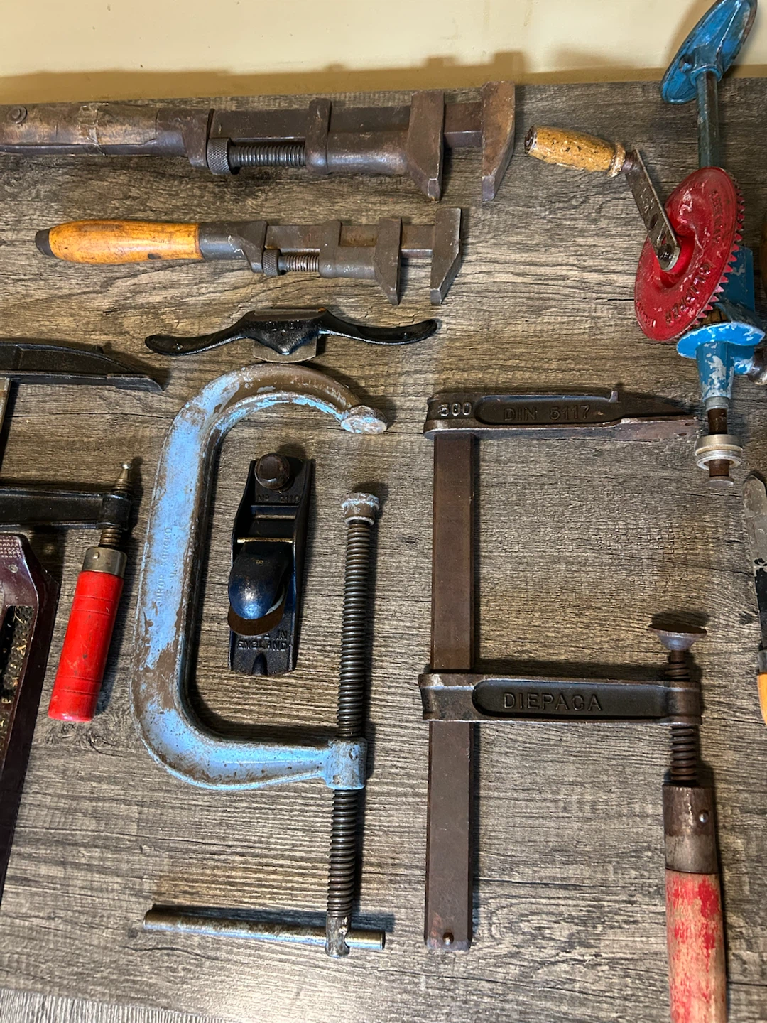 Vintage Hand Tool Lot - Clamps, Planes, Drills, and Chisels - photo 3