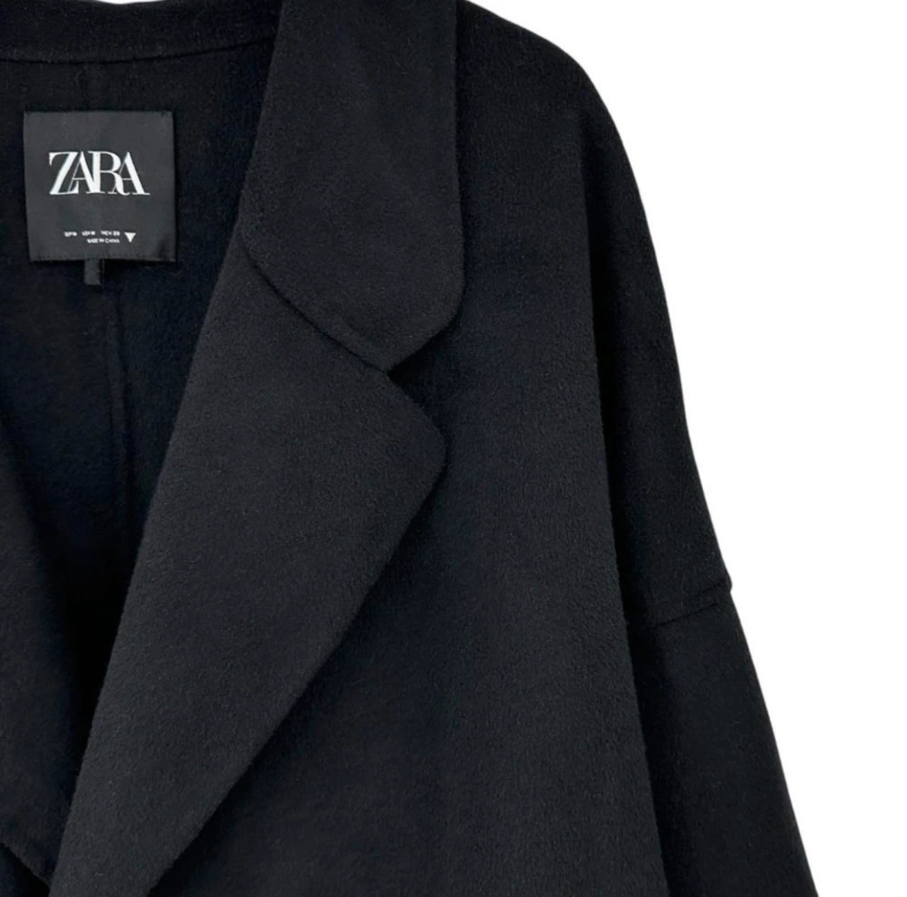 Zara Black Wool Blend Long Coat - photo 3