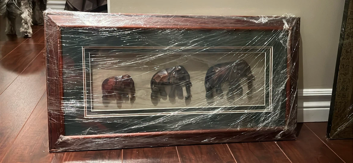 Framed Elephant Wall Art