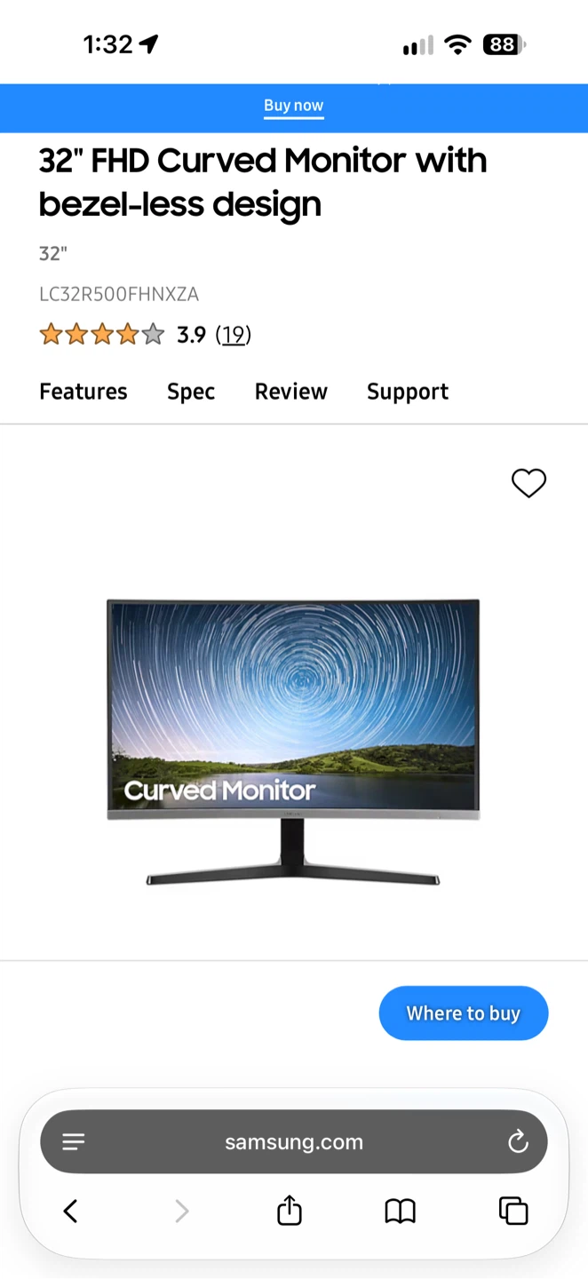 Samsung 32" FHD Curved Monitor - photo 3