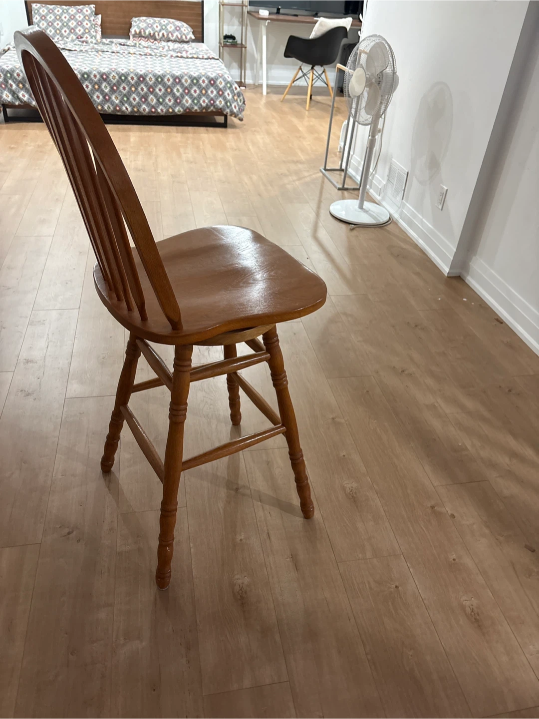 Solid Wood Swivel Bar Stool - photo 2
