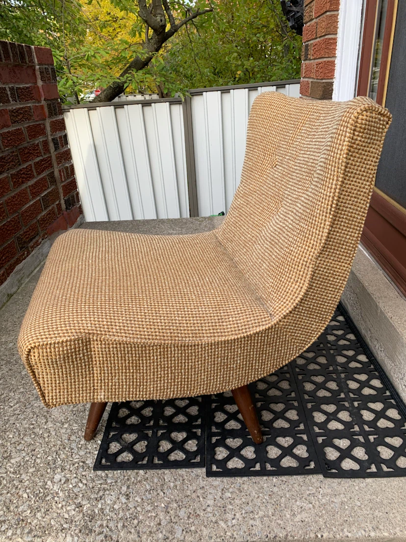Vintage mid-century modern style rocking swivel chair
