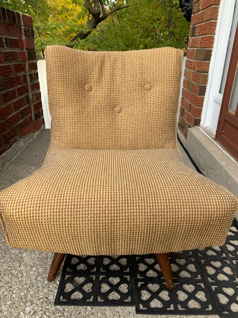 Vintage mid-century modern style rocking swivel chair - photo 2