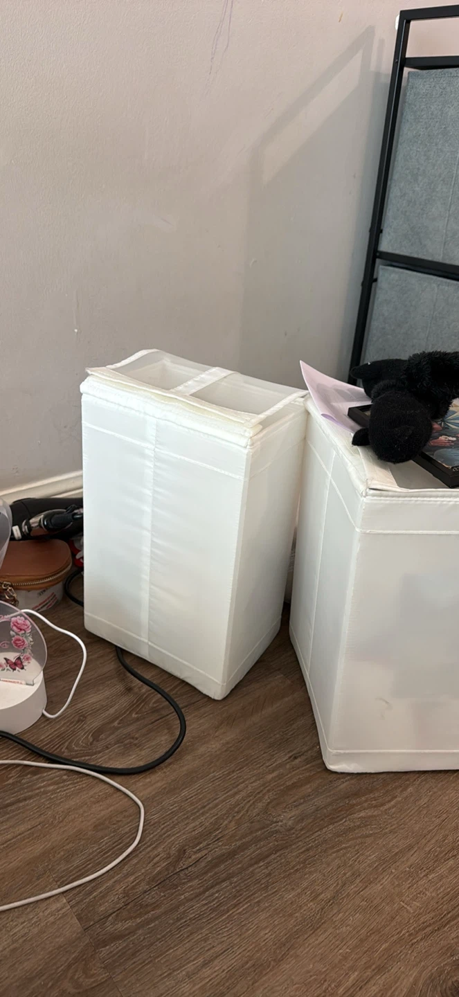 Set of 4 IKEA White Storage Boxes