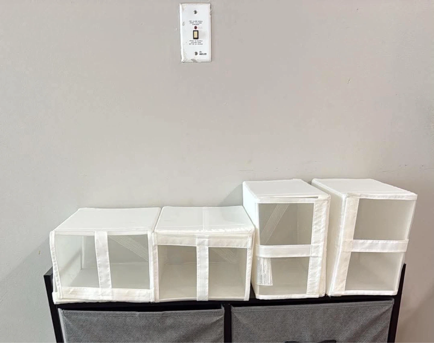 Set of 4 IKEA White Storage Boxes - photo 3