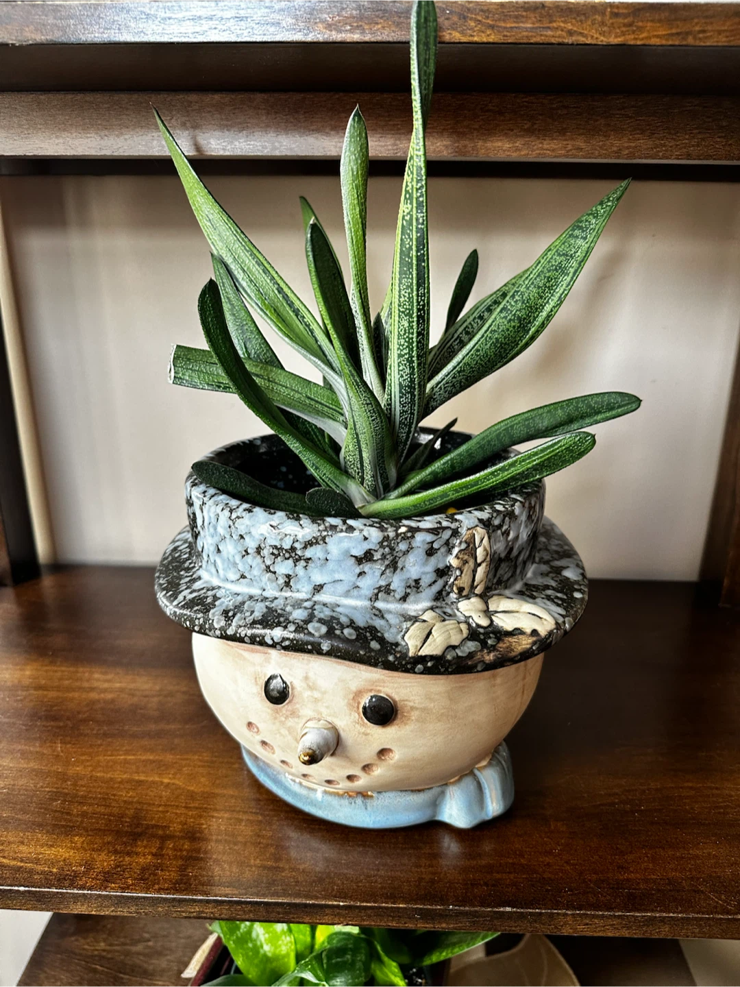 Ceramic Snowman Planter - photo 2