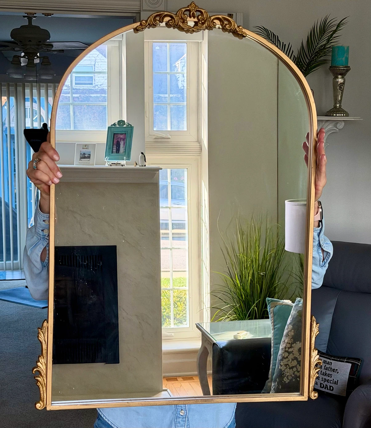 LOVELY LARGE GOLD MIRROR