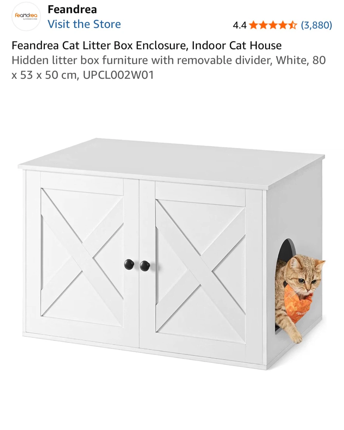 Feandrea Cat Litter Box Enclosure
