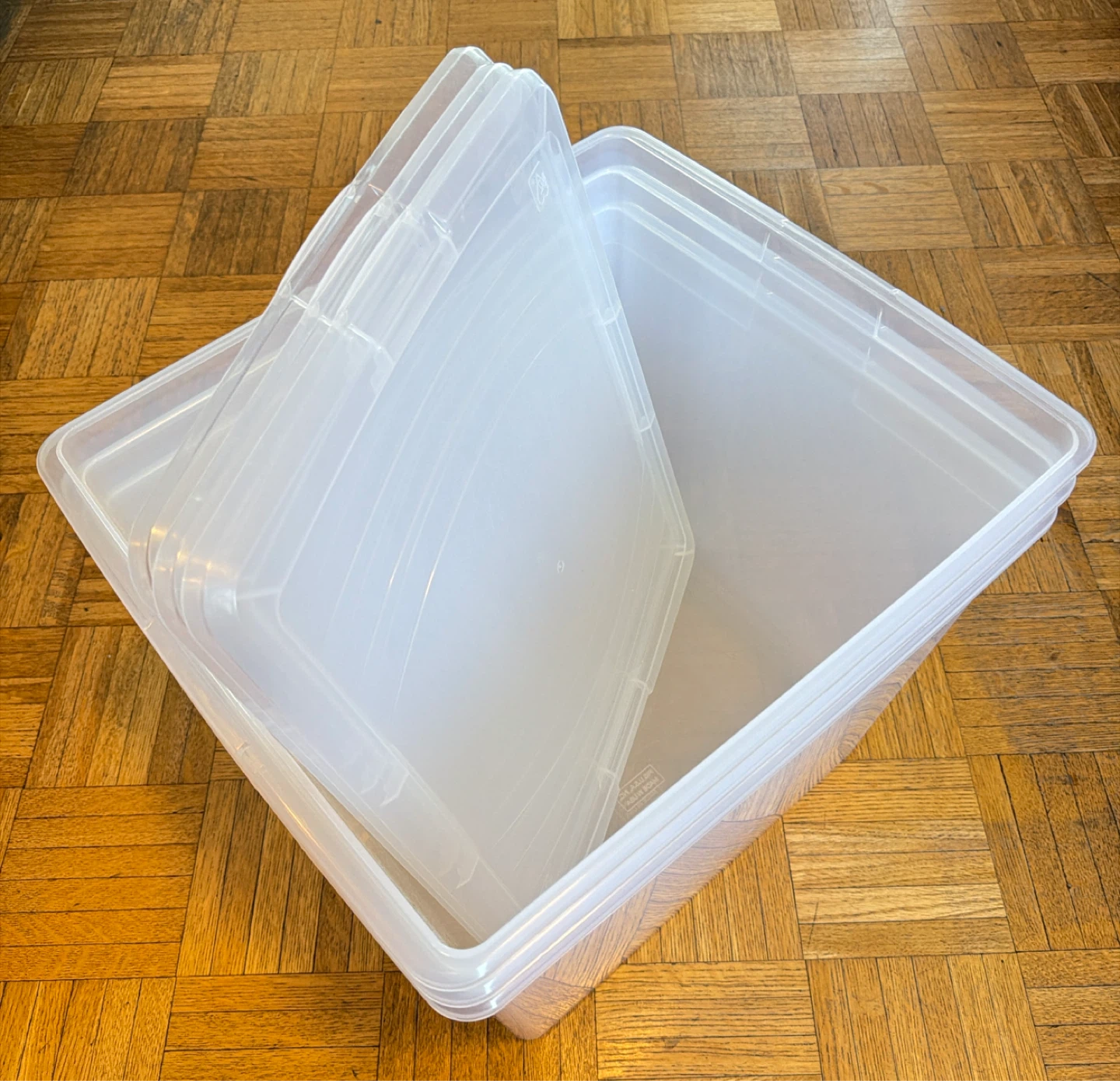 Bundle of Three (3) Clear Plastic Storage Bins - photo 4
